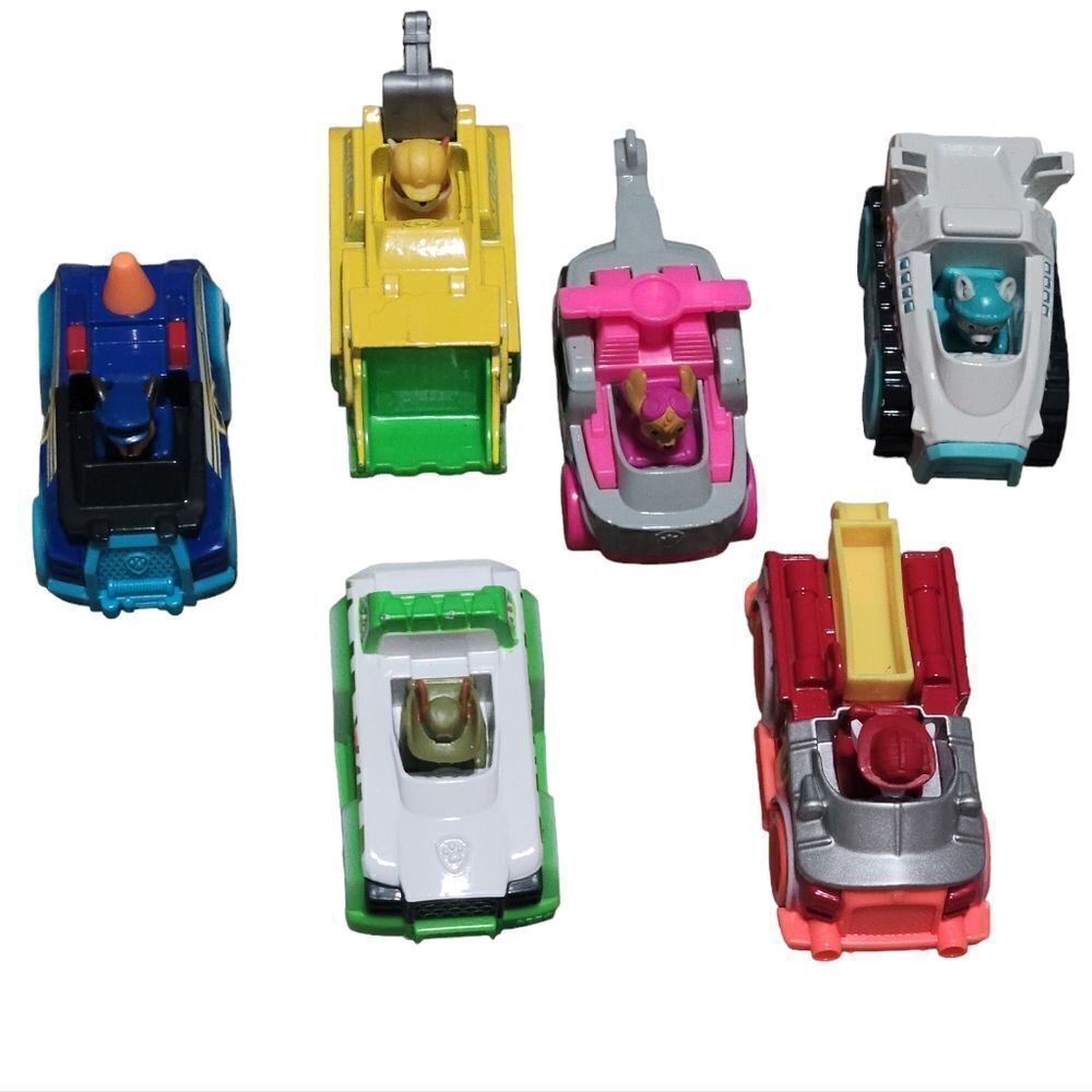 Paw Patrol neon die-cast rescue vehicle set